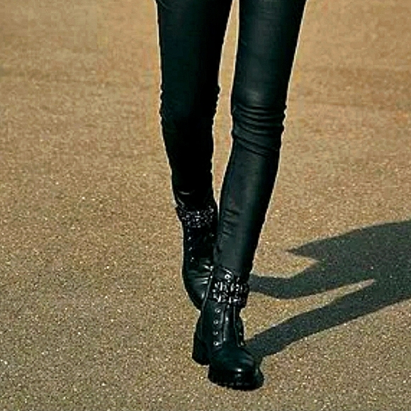 COPY - KARL LAGERFELD JEWELED COMBAT BOOTS 6 6.5 8.5 9 10 - Picture 5 of 8